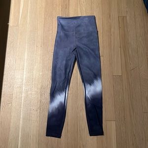 Athleta Elation Watercolor Tie Dye Stripe Leggings | size 0